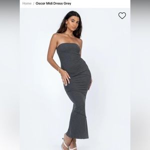 Princess Polly Gray Oscar Midi Dress